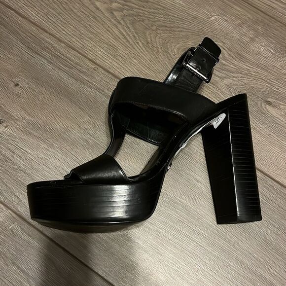 Michael Kors Becker Burnished Leather Platform Sandals Size 10 - Picture 4 of 6